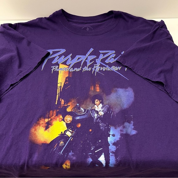 Mens Prince & The Revolution Purple Rain Short Sleeve 100% Cotton T-shirt 3XL - Picture 10 of 12